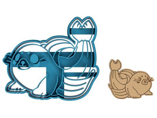 Banana Seal Angled View - Tasty Peach Studios - Cookie Cutter / Sugar Cookie / Fondant / Clay (1.3)