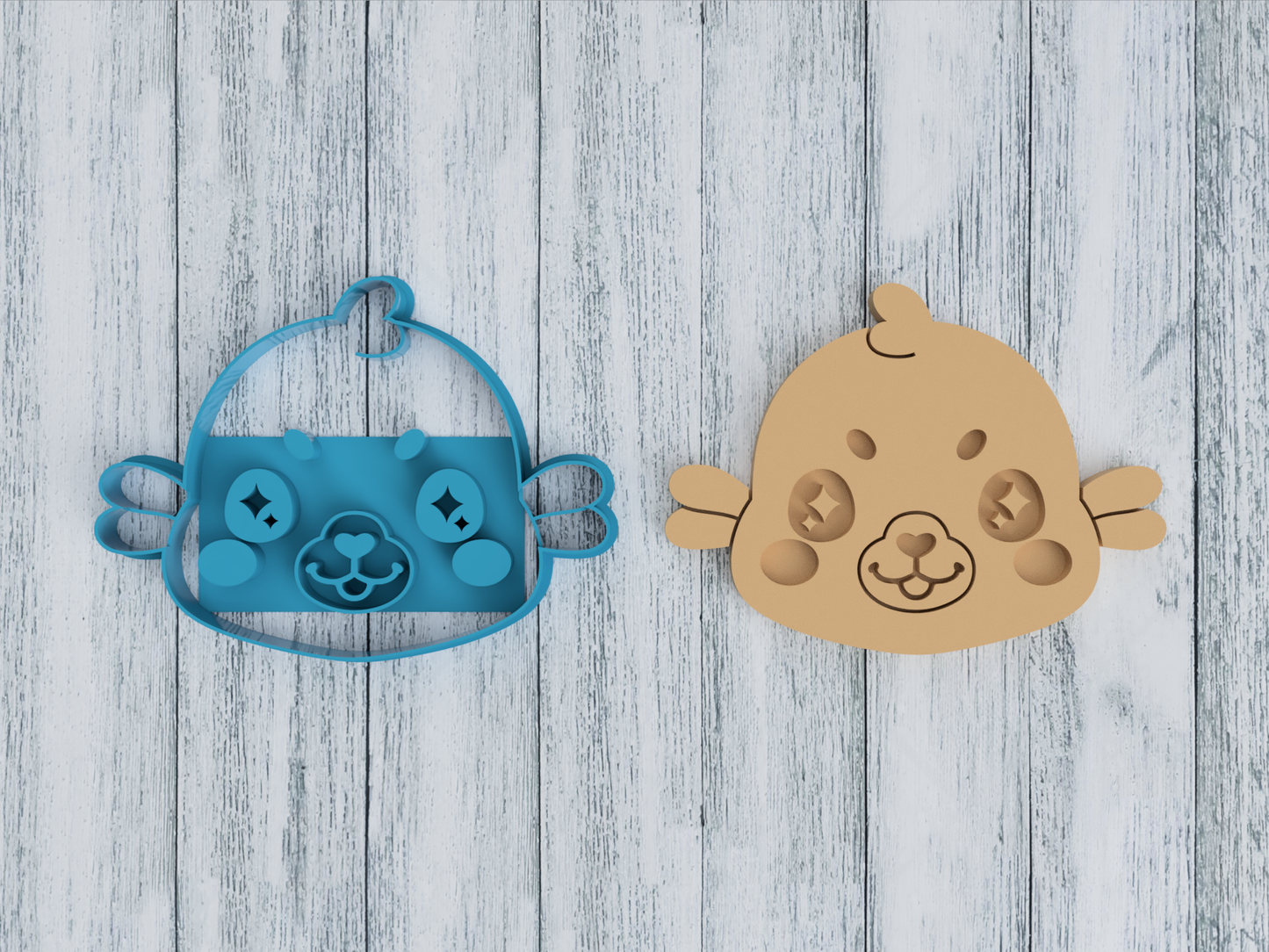 Banana Seal Face - Tasty Peach Studios - Cookie Cutter / Sugar Cookie / Fondant / Clay (1.1)