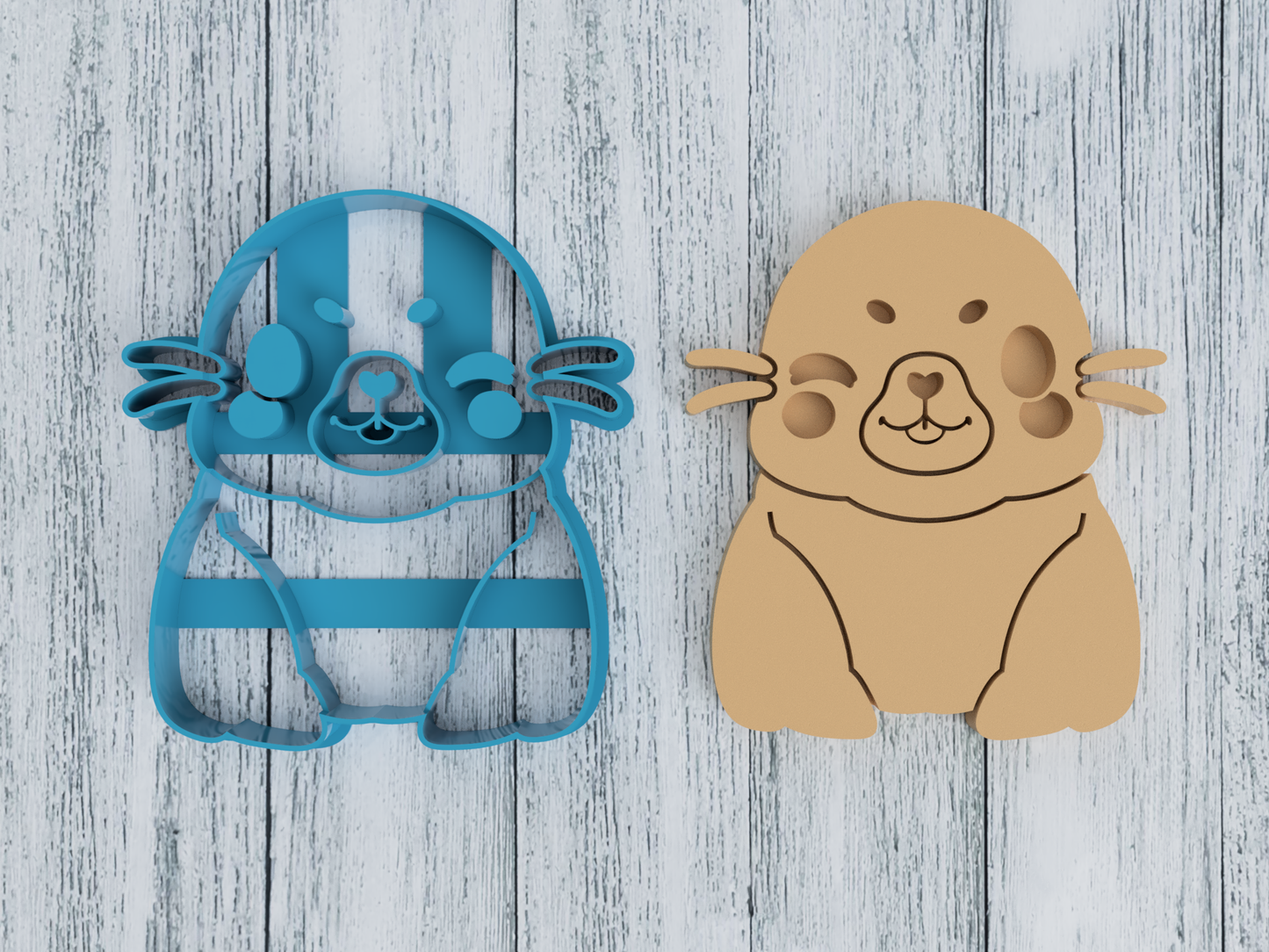 Banana Seal Front View - Tasty Peach Studios - Cookie Cutter / Sugar Cookie / Fondant / Clay (1.2)