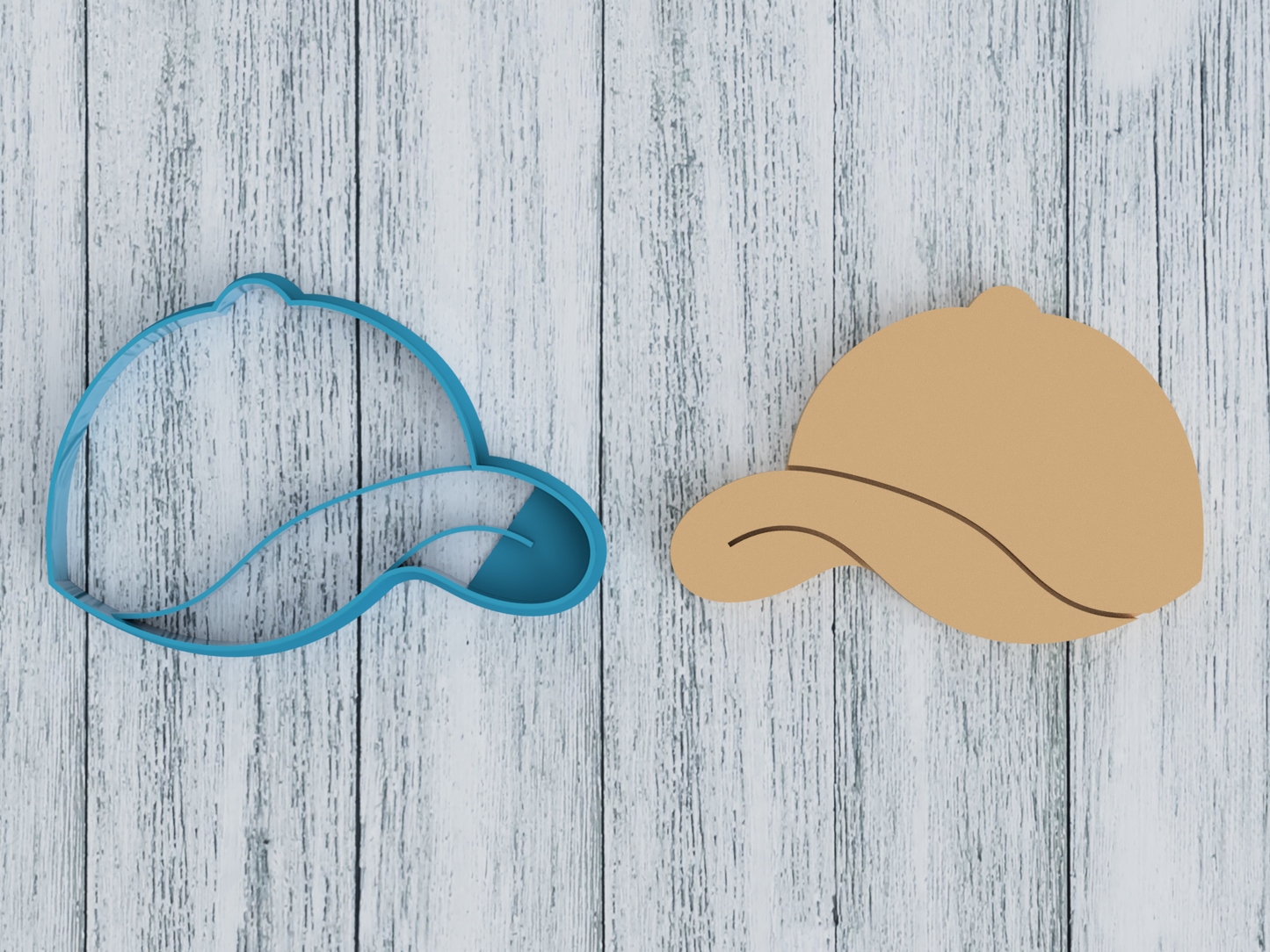 Baseball Cap -  Cookie Cutter / Sugar Cookie / Fondant / Clay (1330)
