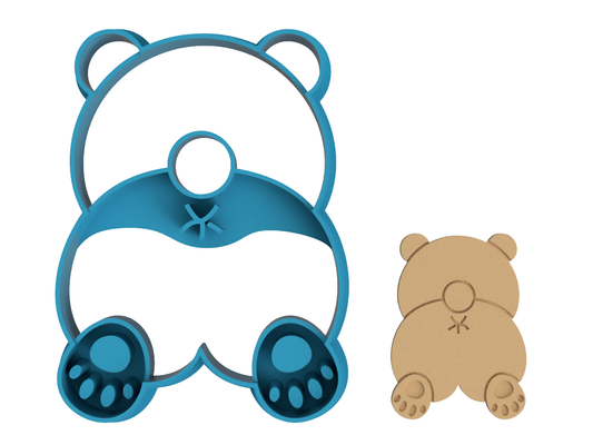Bear Butt with Feet- Cookie Cutter / Sugar Cookie / Fondant / Clay (0130)