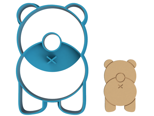 Bear Butt with Round Tail- Cookie Cutter / Sugar Cookie / Fondant / Clay (0141)