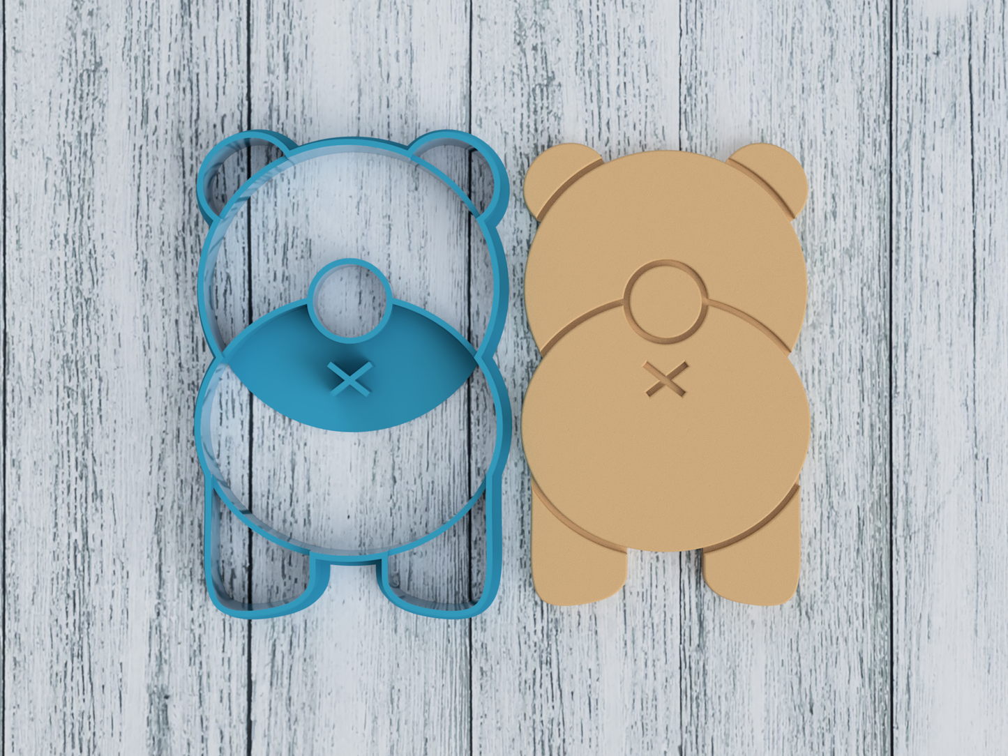 Bear Butt with Round Tail- Cookie Cutter / Sugar Cookie / Fondant / Clay (0141)