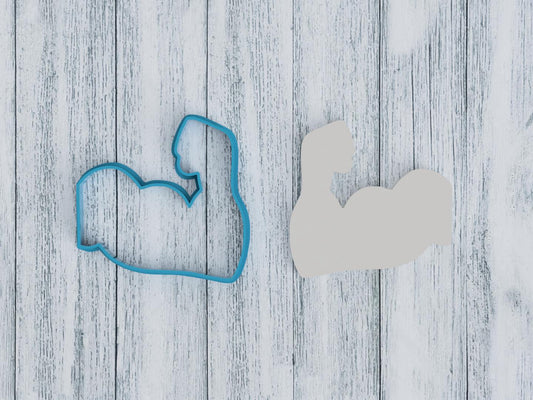 Bicep Cookie Cutter / Sugar Cookie / Fondant / Clay (1207)