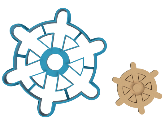 Boat Wheel - Cookie Cutter / Sugar Cookie / Fondant / Clay (0260)