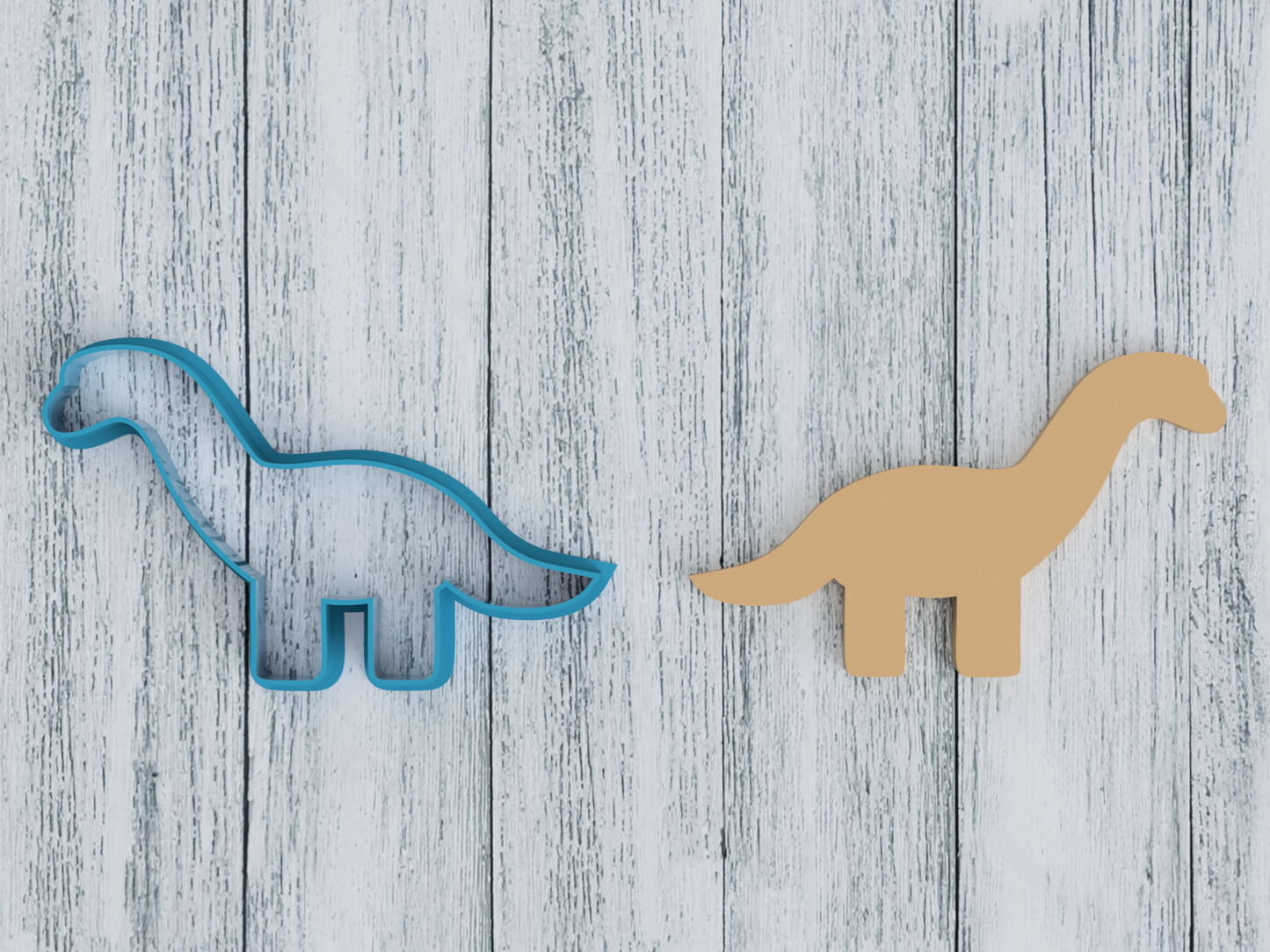 Brachiosaurus Dinosaur Outline - Cookie Cutter / Sugar Cookie / Fondant / Clay (0099)