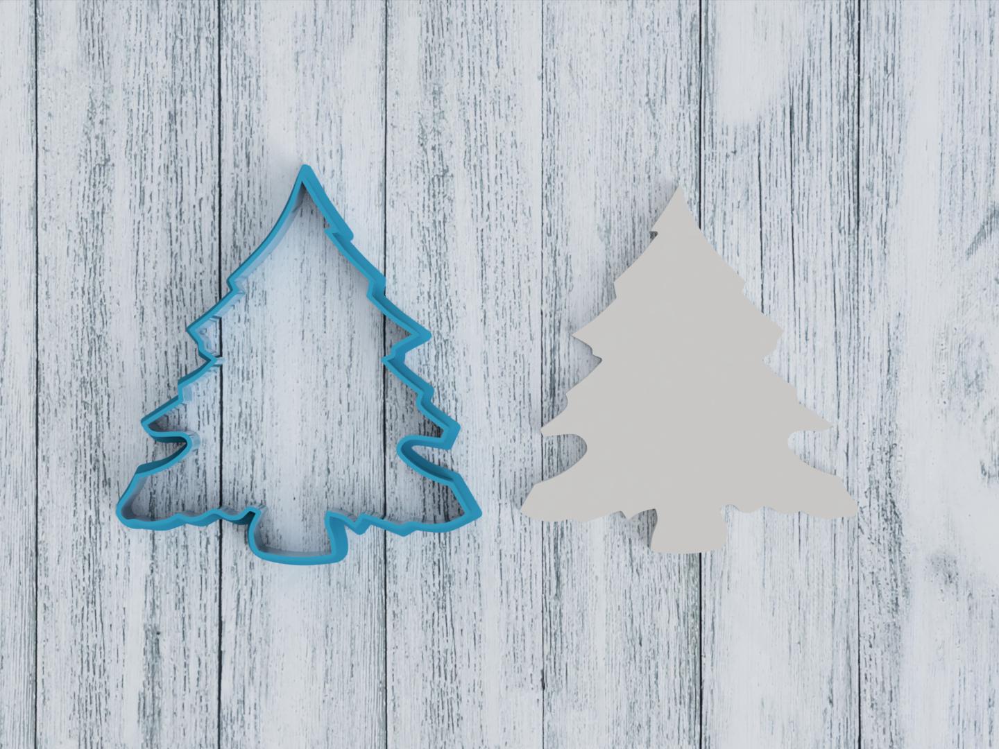 Christmas Tree Cookie Cutter / Sugar Cookie / Fondant / Clay (1139)