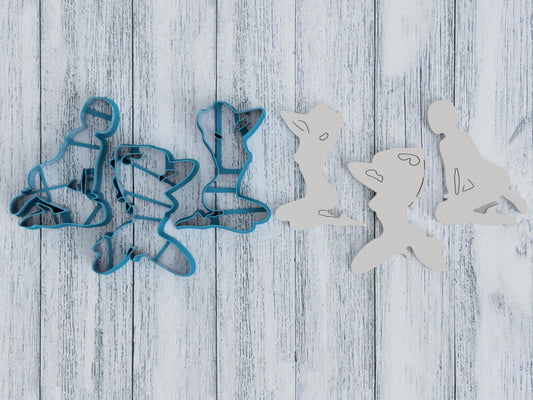 Club Dancers-Strippers Cookie Cutter / Sugar Cookie / Fondant / Clay (1288)
