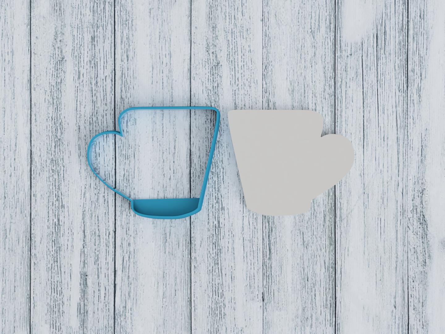 Coffee Cup Cookie Cutter / Sugar Cookie / Fondant / Clay (1256)