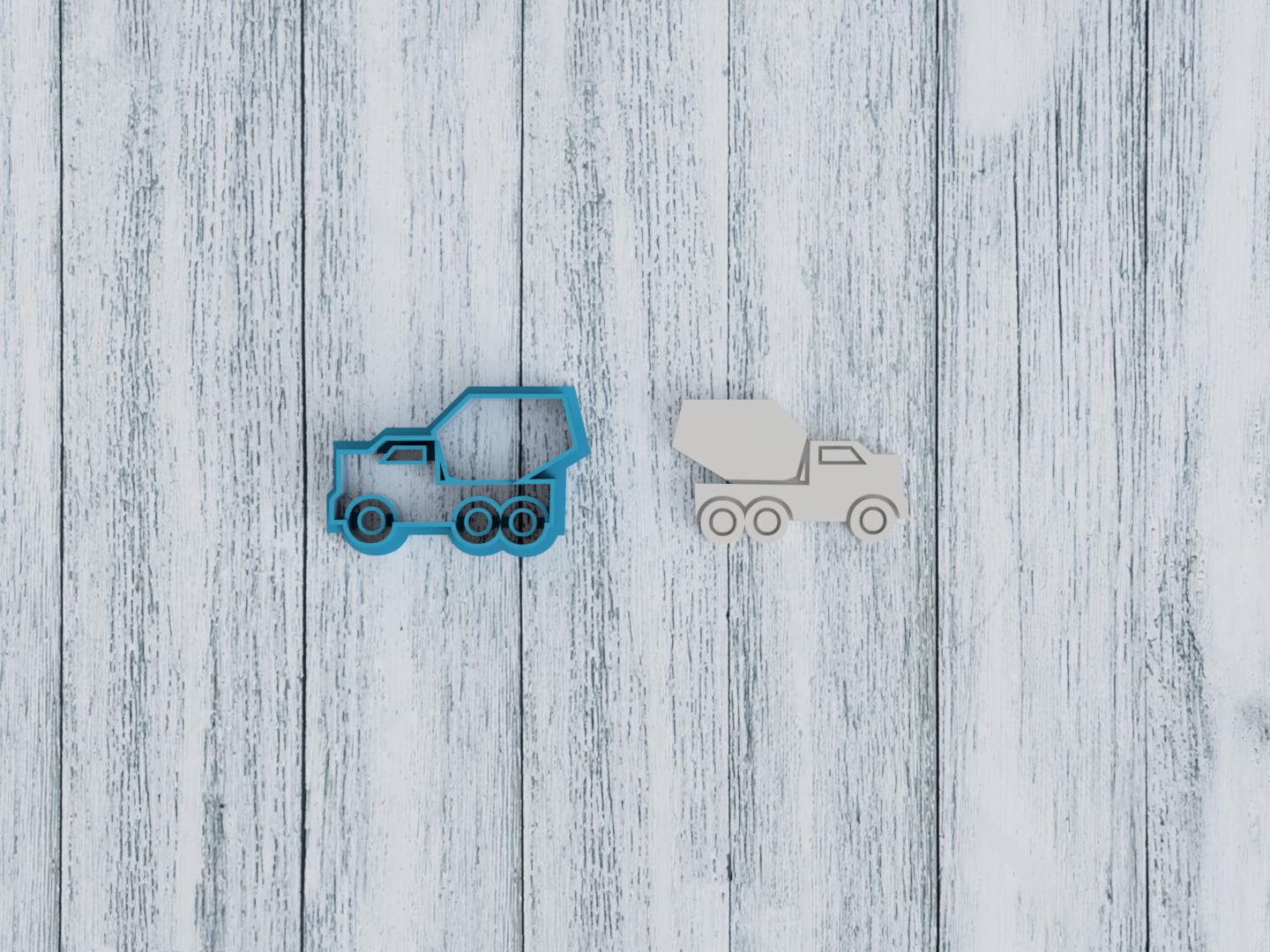Concrete Truck Cookie Cutter / Sugar Cookie / Fondant / Clay (1094)
