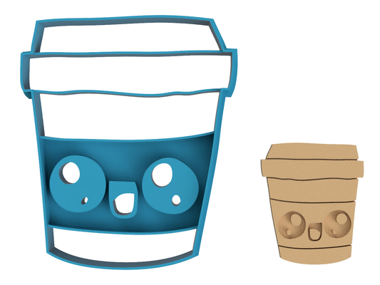Cute ToGo Coffee - Cookie Cutter / Sugar Cookie / Fondant / Clay (0060)