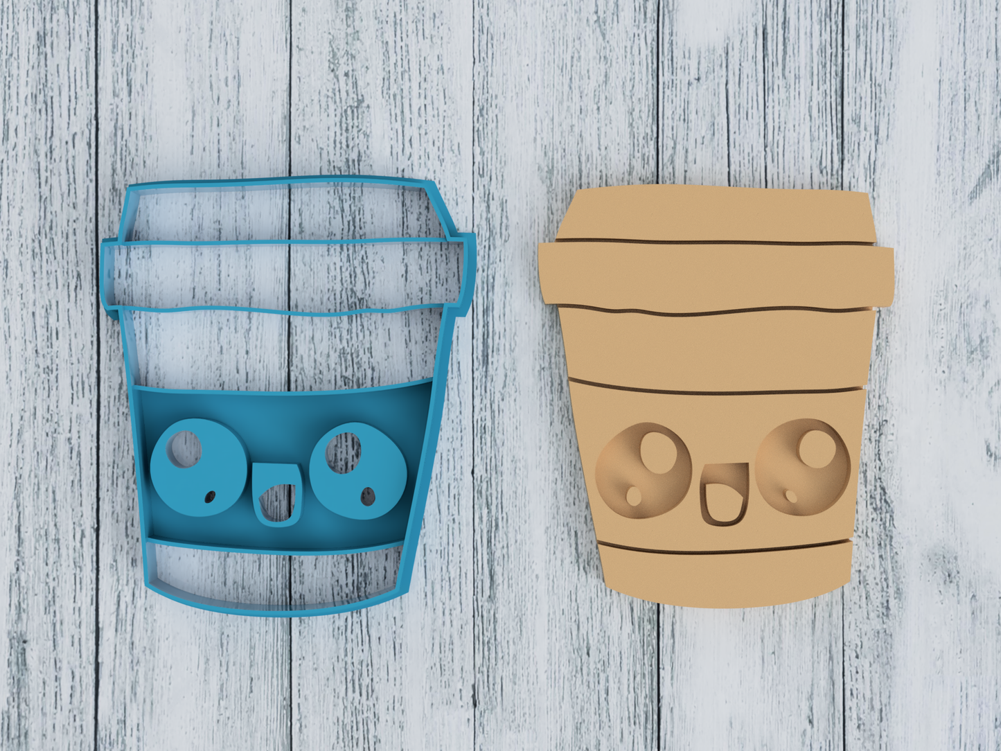 Cute ToGo Coffee - Cookie Cutter / Sugar Cookie / Fondant / Clay (0060)