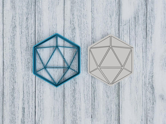 D20 Dice Cookie Cutter / Sugar Cookie / Fondant / Clay (1314)