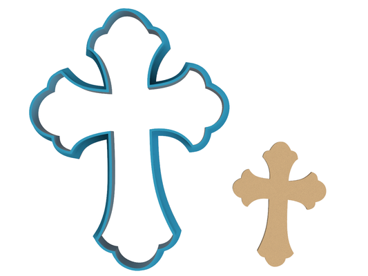 Decorative Cross - Cookie Cutter / Sugar Cookie / Fondant / Clay (1002)
