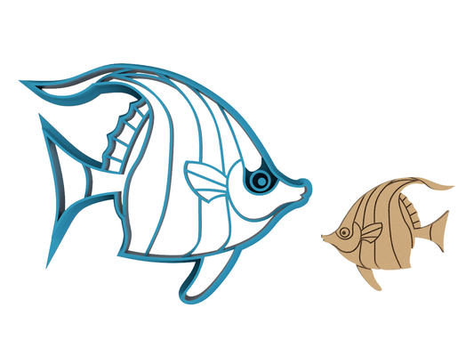 Detailed Angelfish - Cookie Cutter / Fondant / Sugar Cookies / Clay (0200)