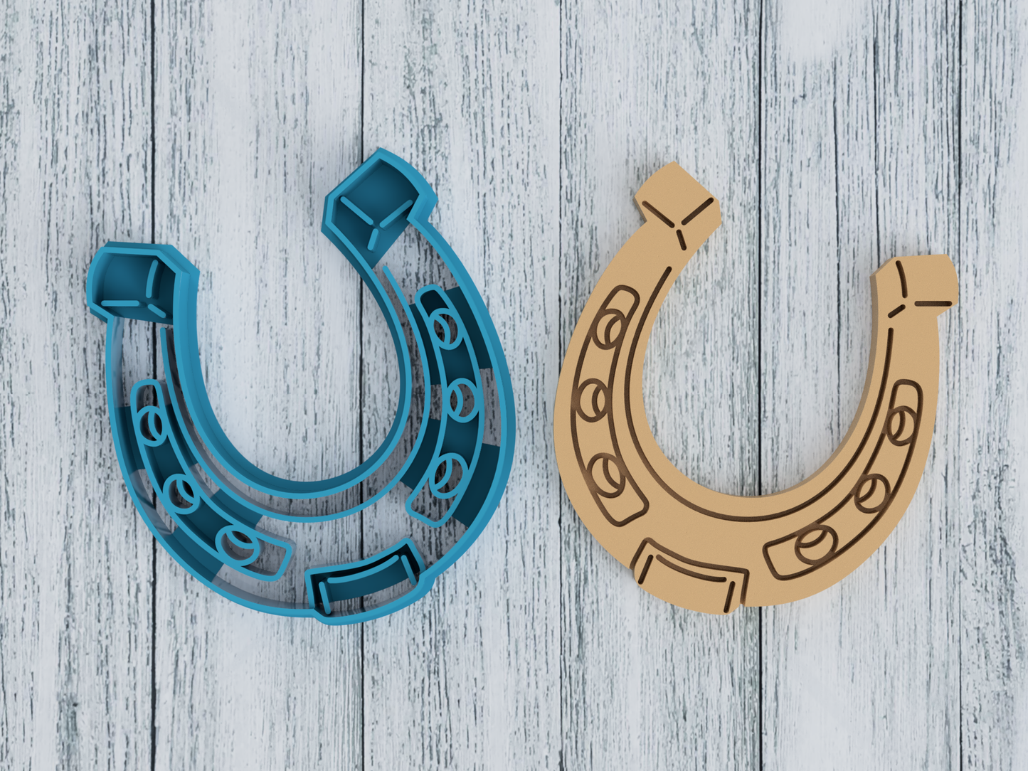 Detailed Horseshoe - Cookie Cutter / Sugar Cookie / Fondant / Clay (0056)