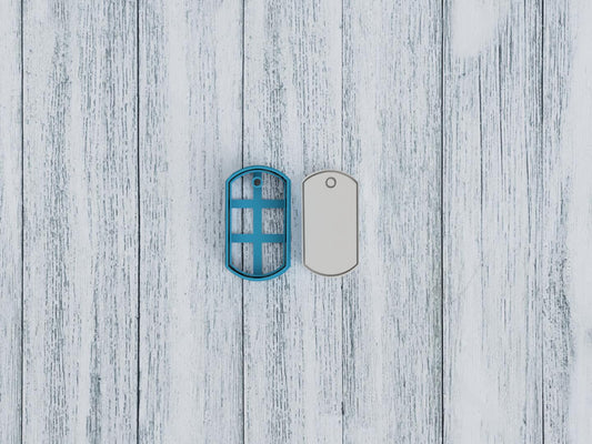 Dog Tag Cookie Cutter / Sugar Cookie / Fondant / Clay (1257)