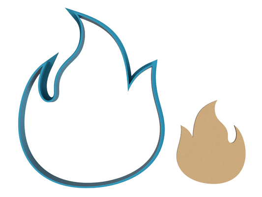 Fire - Flame Outline - Cookie Cutter / Sugar Cookie / Fondant / Clay (1200)