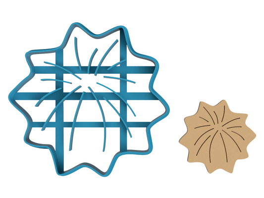 Fireworks Outline - Cookie Cutter / Sugar Cookie / Fondant / Clay (0258)