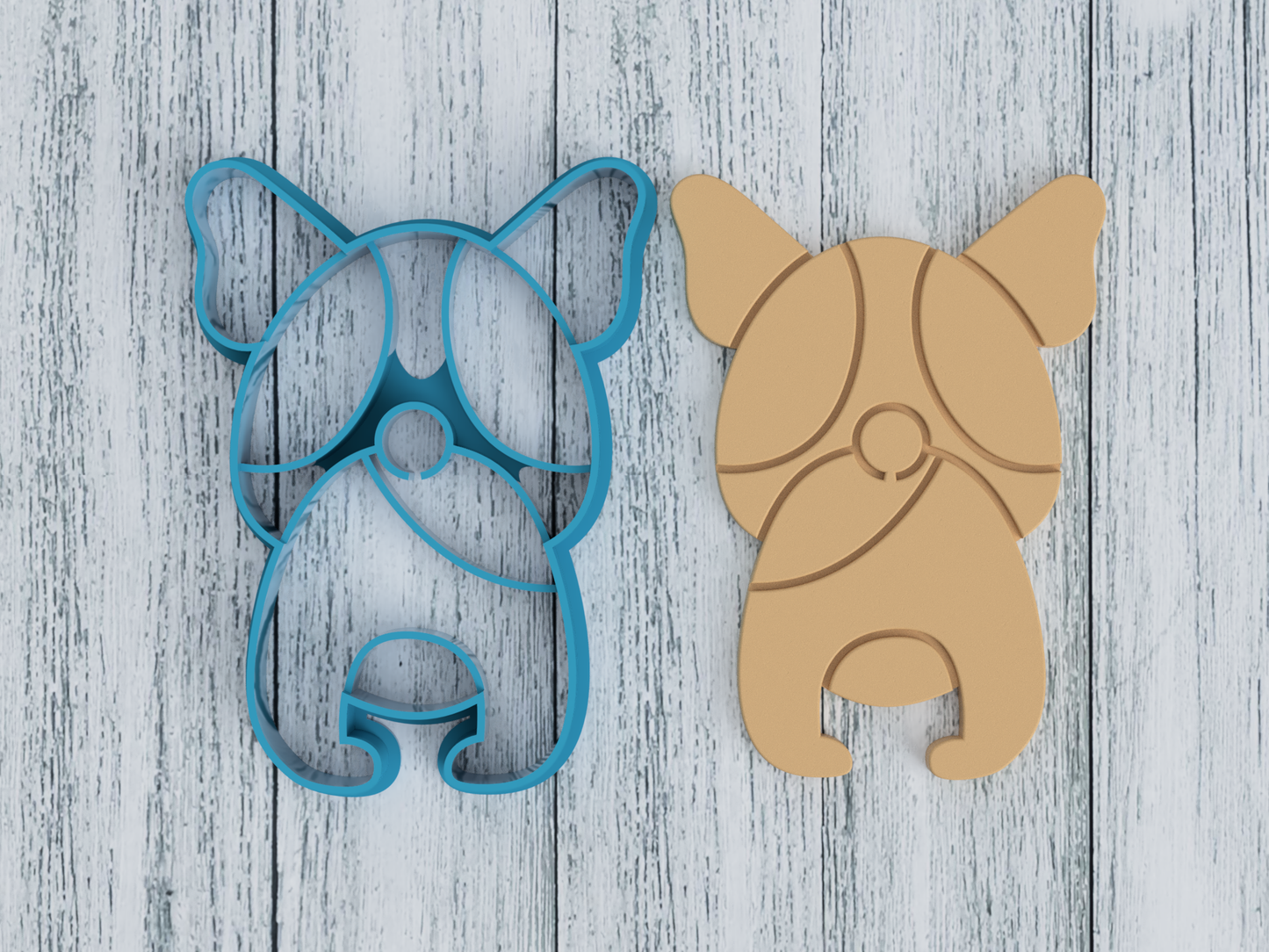 French Bulldog with Feet Dog Butt - Cookie Cutter / Sugar Cookie / Fondant / Clay (0140)