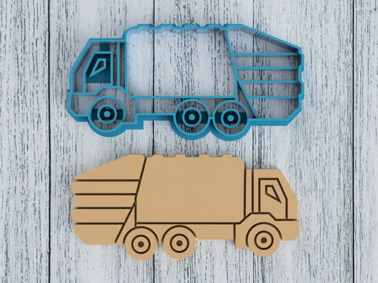 Garbage Truck - Cookie Cutter / Sugar Cookie / Fondant / Clay (1376)