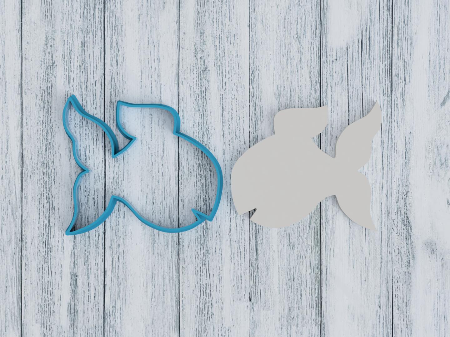 Goldfish Outline Cookie Cutter / Sugar Cookie / Fondant / Clay (1213)