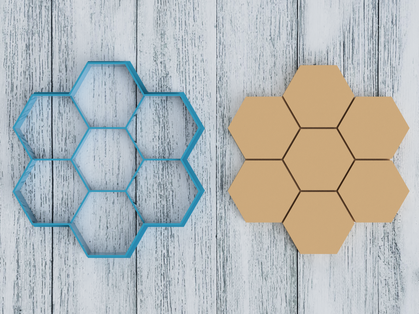 Honeycomb - Cookie Cutter / Sugar Cookie / Fondant / Clay (1481)