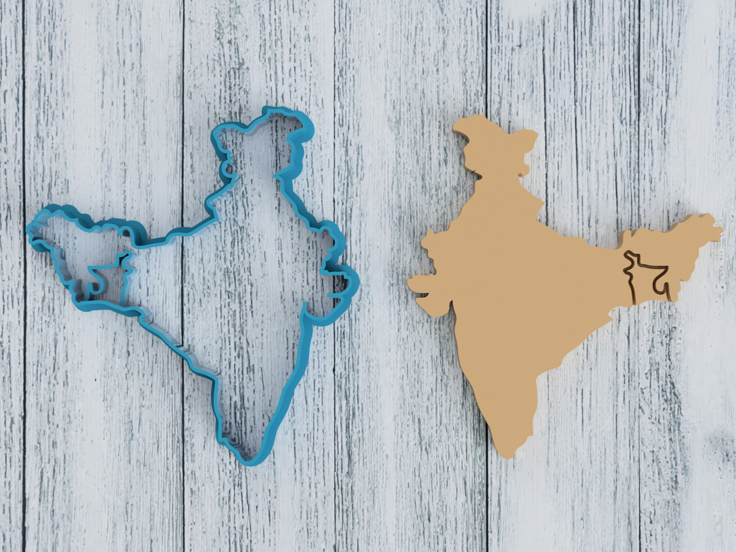 India Outline - Cookie Cutter / Sugar Cookie / Fondant / Clay (0271)