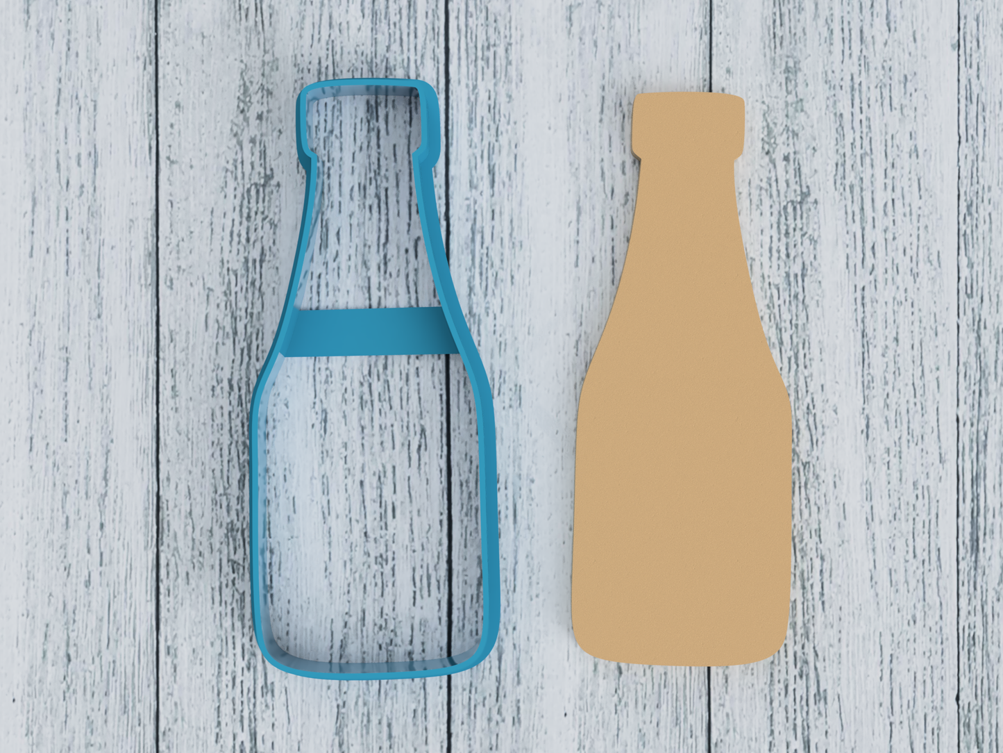 Ketchup Bottle Outline - Cookie Cutter / Sugar Cookie / Fondant / Clay (1440)