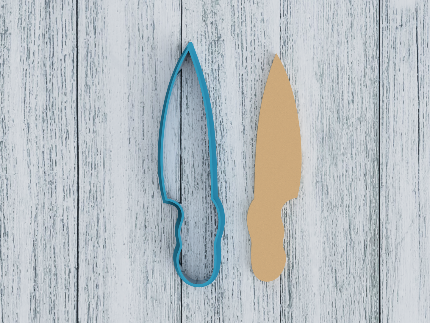 Kitchen Knife Outline - Cookie Cutter / Sugar Cookie / Fondant / Clay (1317)
