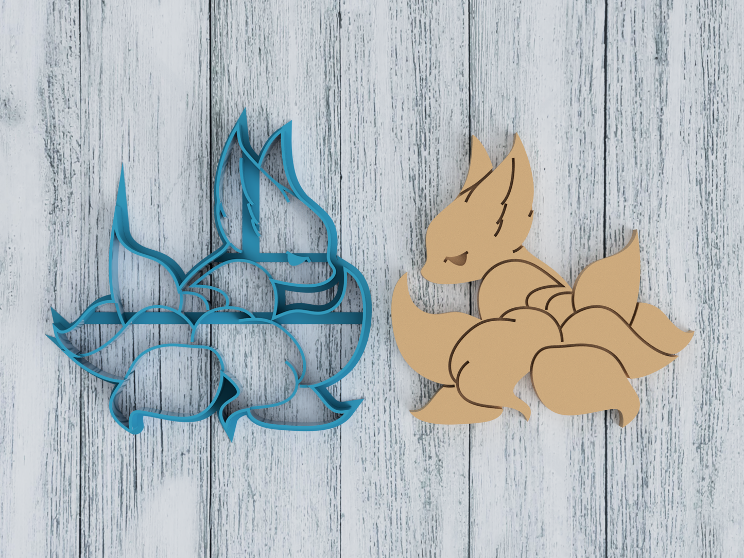 Kitsune Fox - Cookie Cutter / Sugar Cookie / Fondant / Clay (0103)
