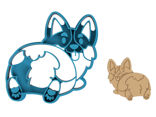 Laying Corgi Butt - Cookie Cutter / Sugar Cookie / Fondant / Clay (0178)
