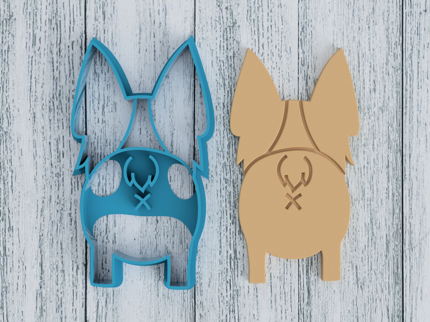 Looking Away Corgi Butt - Cookie Cutter / Sugar Cookie / Fondant / Clay (01145)