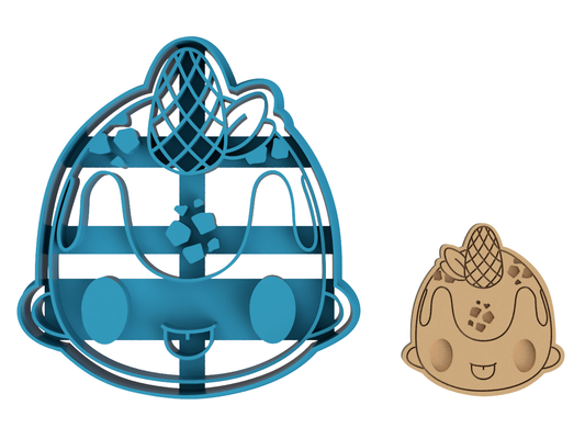 Mint Chip Nomwhal - Tasty Peach Studios - Cookie Cutter / Sugar Cookie / Fondant / Clay (1.11)