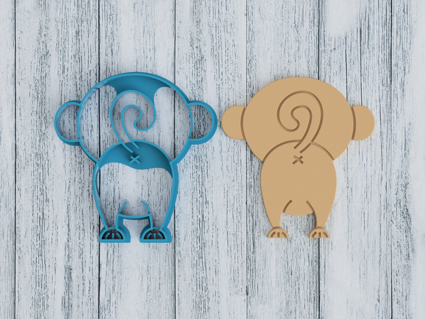 Monkey Butt - Cookie Cutter / Sugar Cookie / Fondant / Clay (0147)