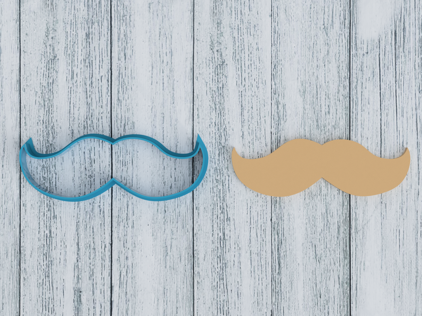 Mustache Outline - Cookie Cutter / Sugar Cookie / Fondant / Clay (1416)
