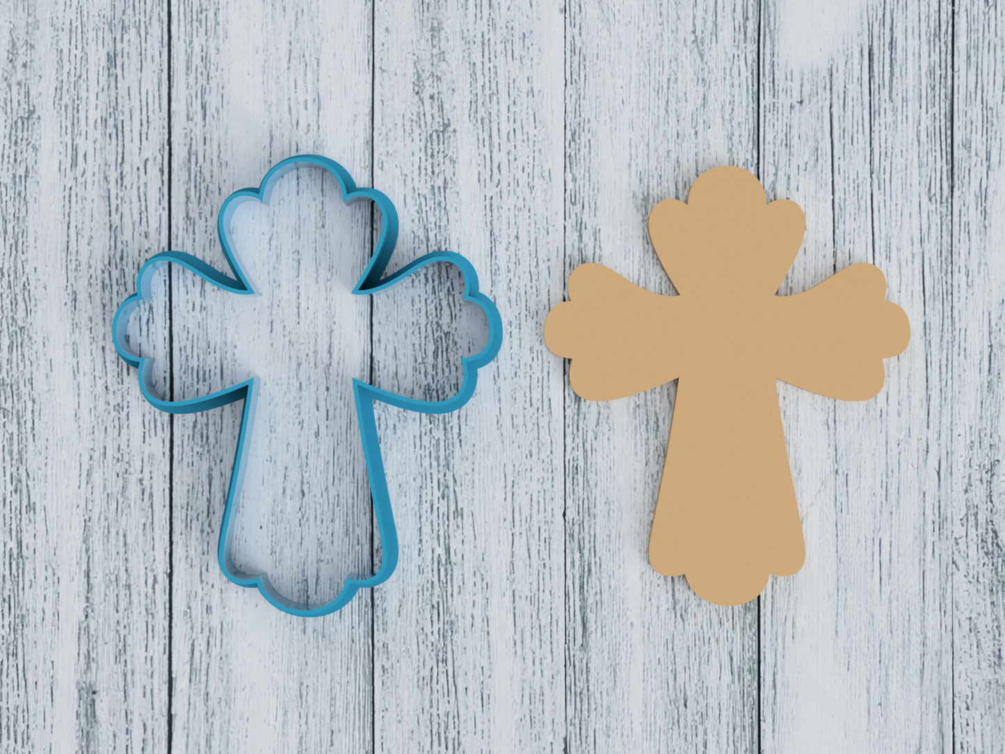 Nativity Cross - Cookie Cutter / Sugar Cookie / Fondant / Clay (1265)