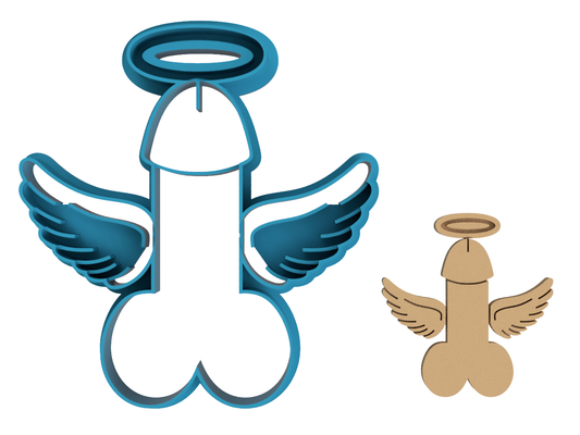 Naughty - Angel Penis - Cookie Cutter / Sugar Cookie / Fondant / Clay (0006)