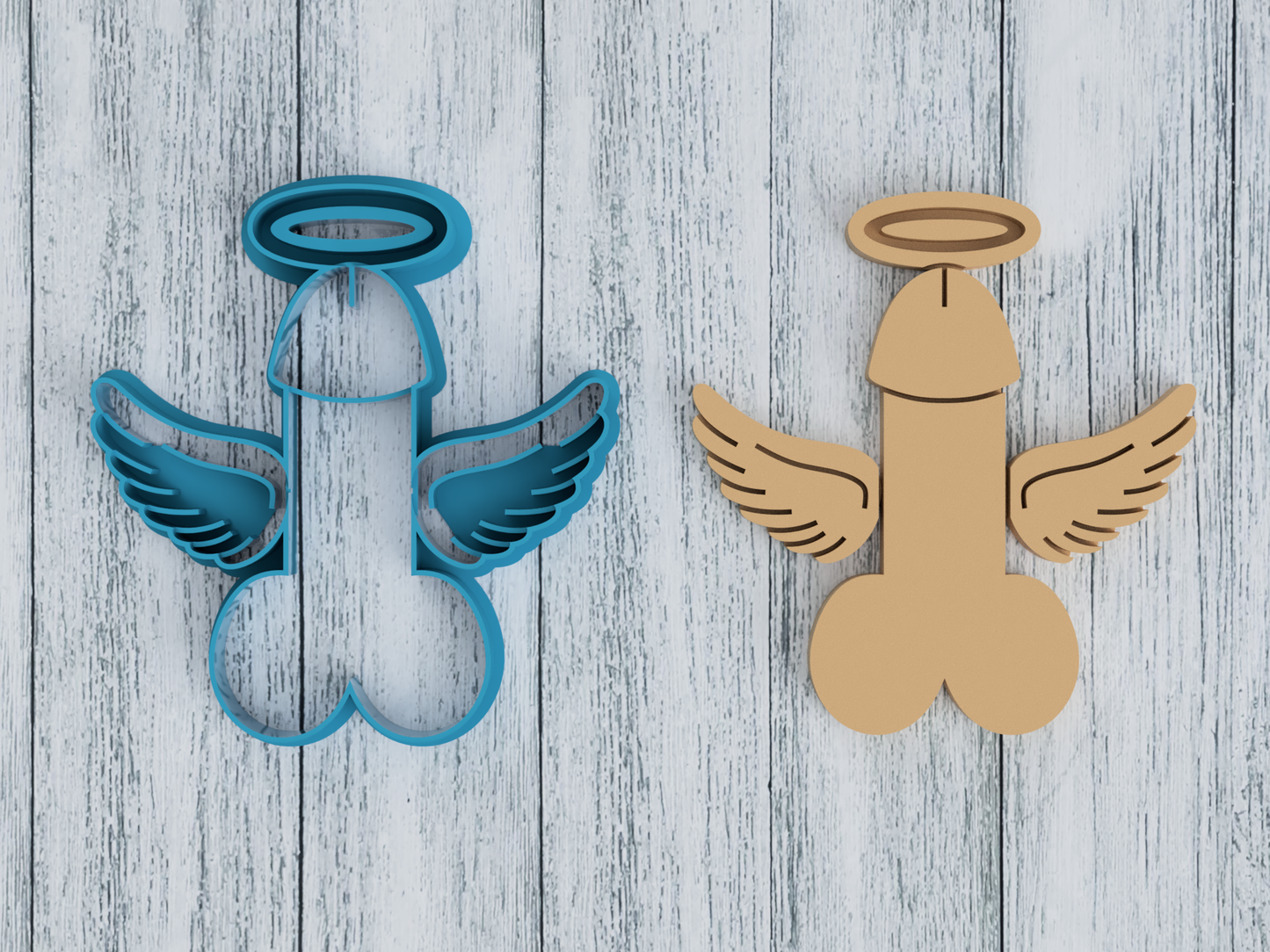 Naughty - Angel Penis - Cookie Cutter / Sugar Cookie / Fondant / Clay (0006)
