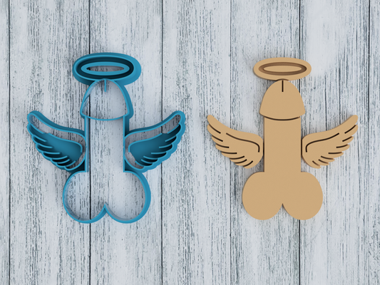 Naughty - Angel Penis - Cookie Cutter / Sugar Cookie / Fondant / Clay (0006)