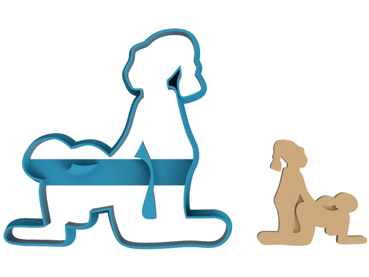 Naughty - Christmas Doggystyle - Cookie Cutter / Sugar Cookie / Fondant / Clay (0040)