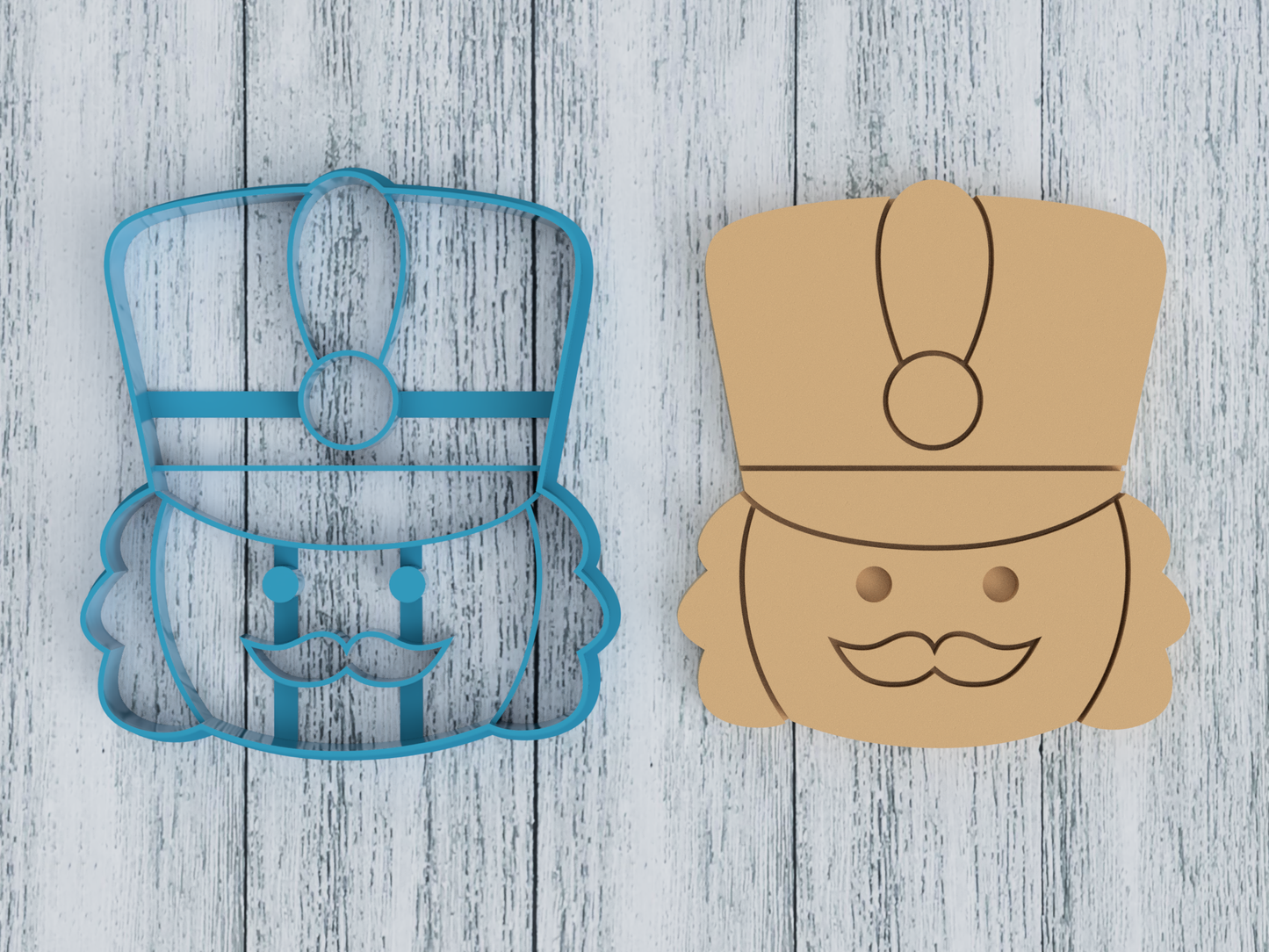 Nutcracker Face - Cookie Cutter / Sugar Cookie / Fondant / Clay (1457)
