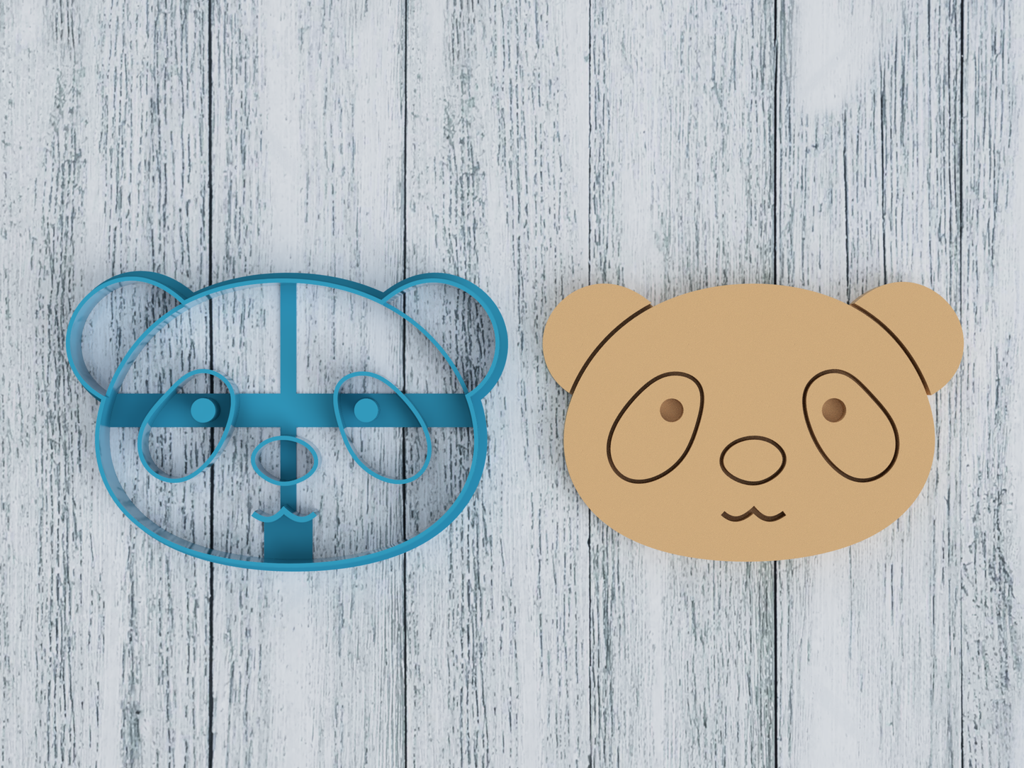 Panda Face - Cookie Cutter / Sugar Cookie / Fondant / Clay (1371)