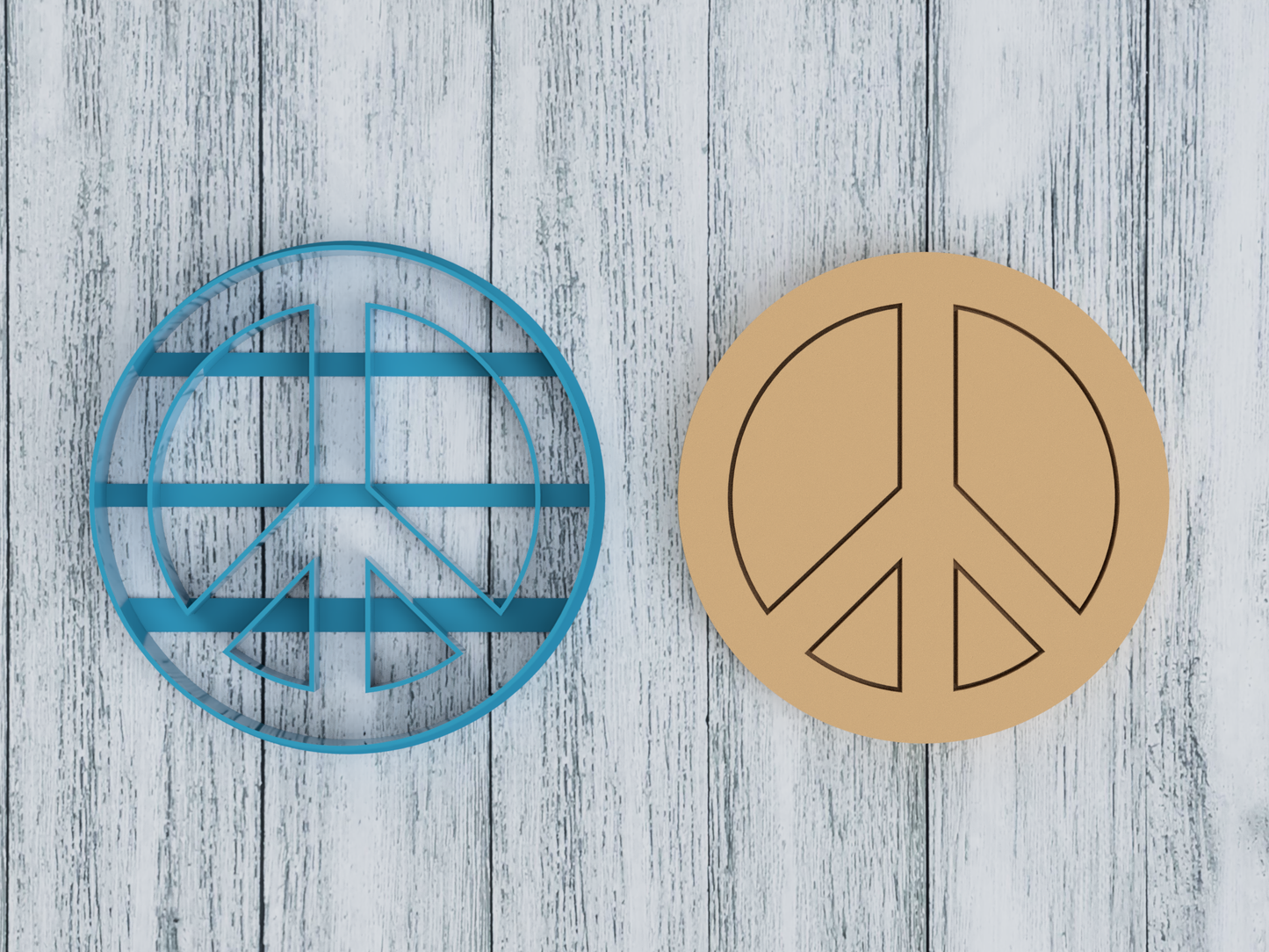Peace Sign - Cookie Cutter / Sugar Cookie / Fondant / Clay (1410)