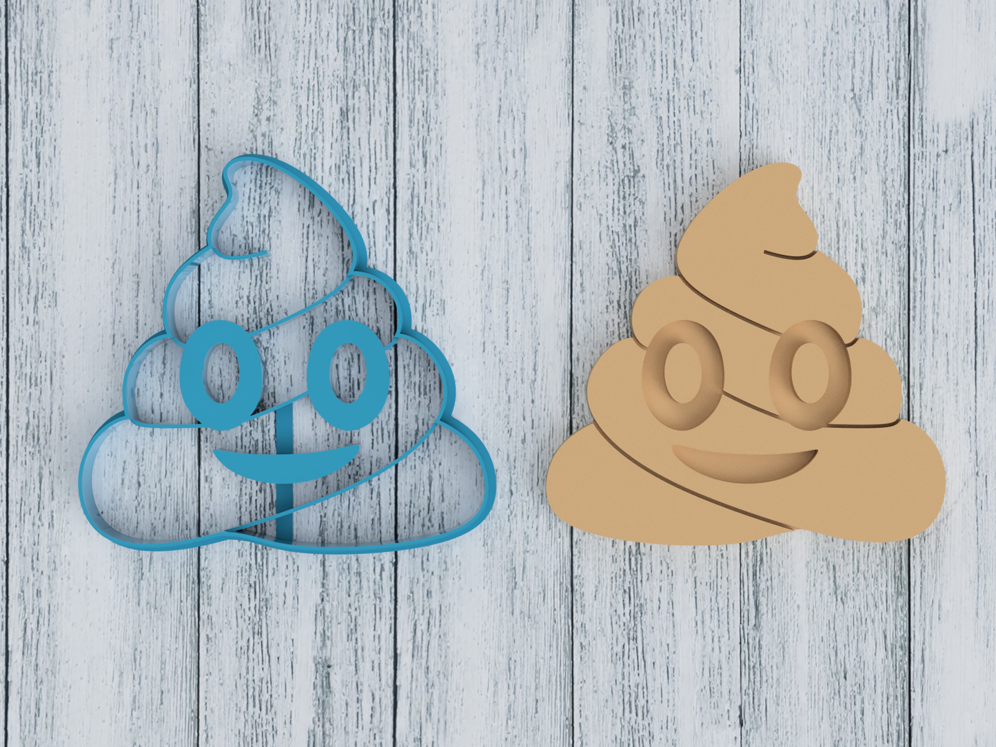 Poop Emoji - Cookie Cutter / Sugar Cookie / Fondant / Clay (1487)