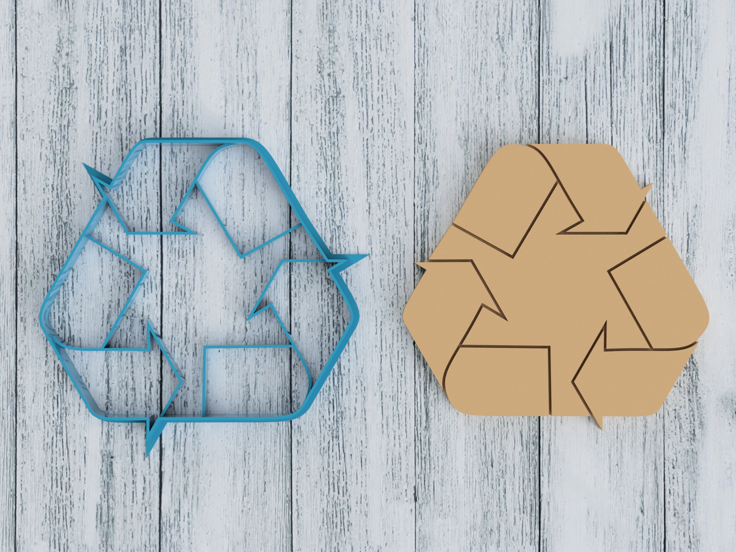 Recycle Symbol - Cookie Cutter / Sugar Cookie / Fondant / Clay (0027)
