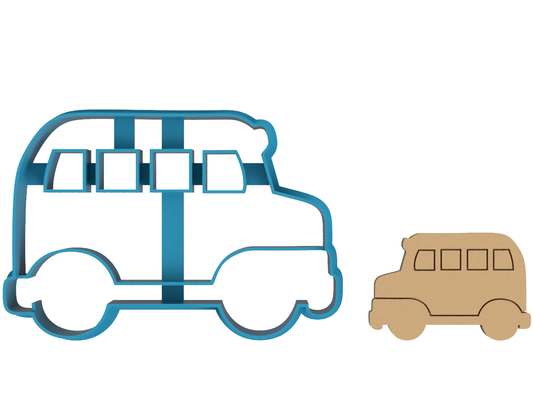 School Bus Side View - Cookie Cutter / Sugar Cookie / Fondant / Clay (1389)