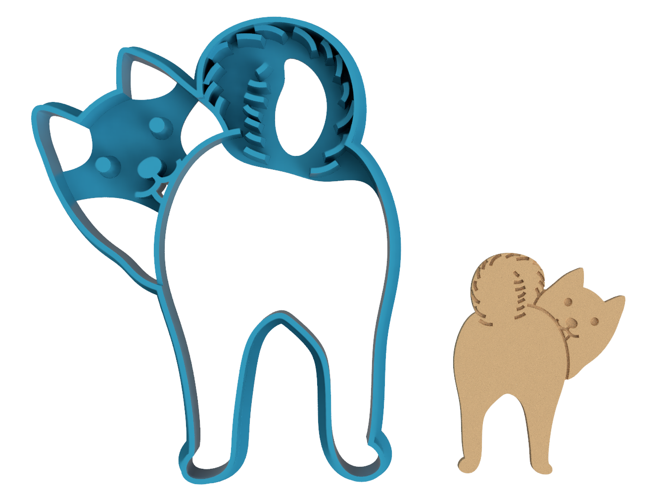 Shiba Inu Dog Butt - Cookie Cutter / Sugar Cookie / Fondant / Clay (0117)