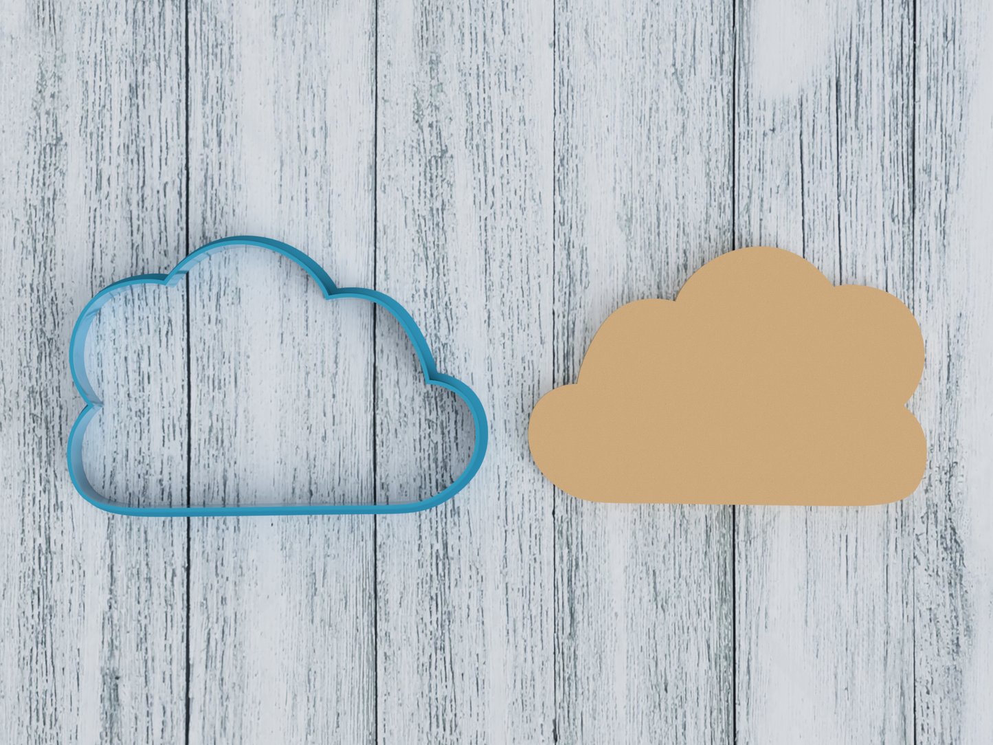 Simple Cloud Outline - Cookie Cutter / Sugar Cookie / Fondant / Clay (1065)