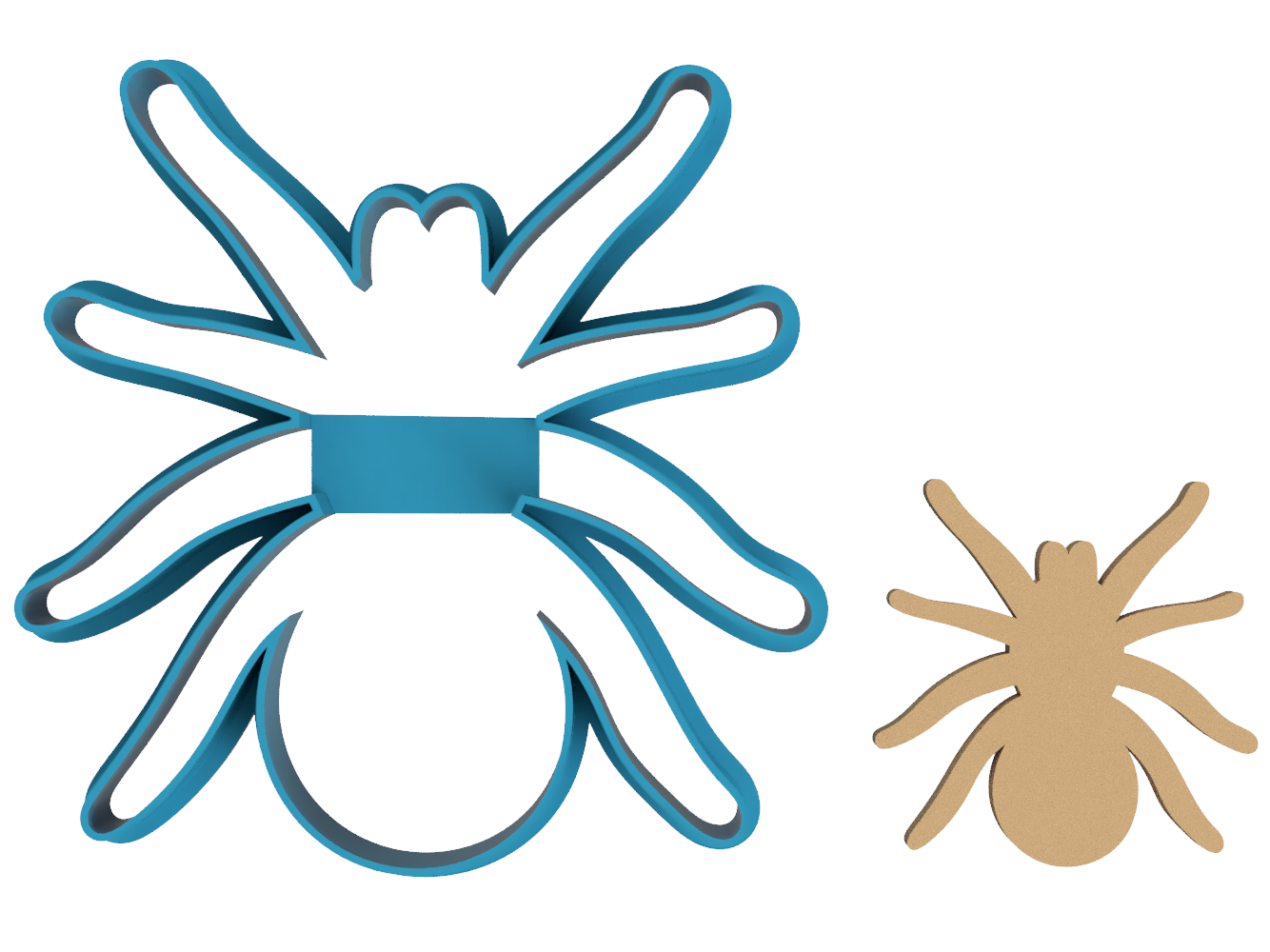 Spider Outline - Cookie Cutter / Sugar Cookie / Fondant / Clay (1357)